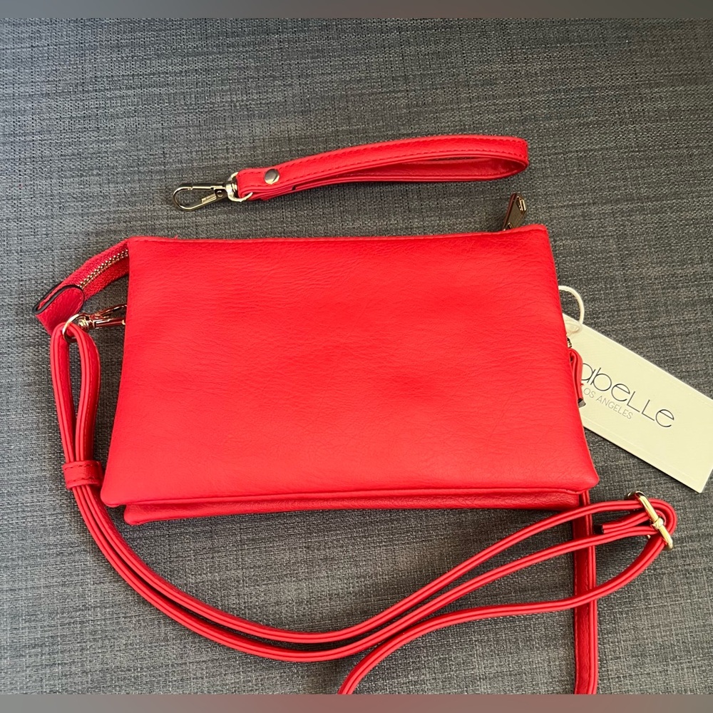 NWT ISABELLE VEGAN CROSSBODY BAG WRISTLET CLUTCH